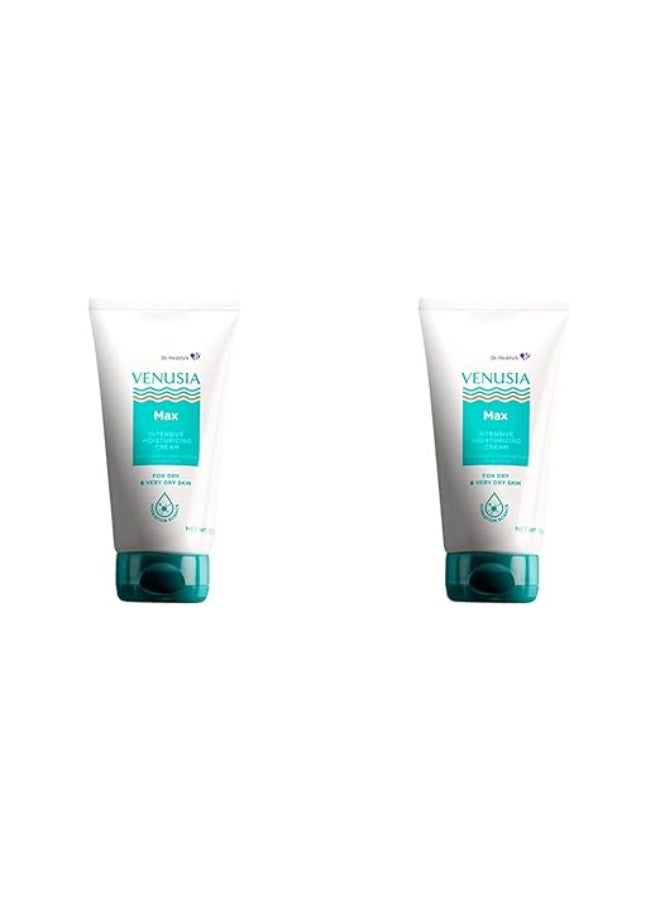VENUSIA Dr. Reddy's Venusia Max Intensive Moisturizing Cream | Dermatologist Recommended for Dry to Very Dry Skin | Clinically proven for up to 24 hrs. Moisturization | For Face & Body | Cocoa Butter, Mango Butter & Aloe Butter | 150 g pack of 2 - Image 1